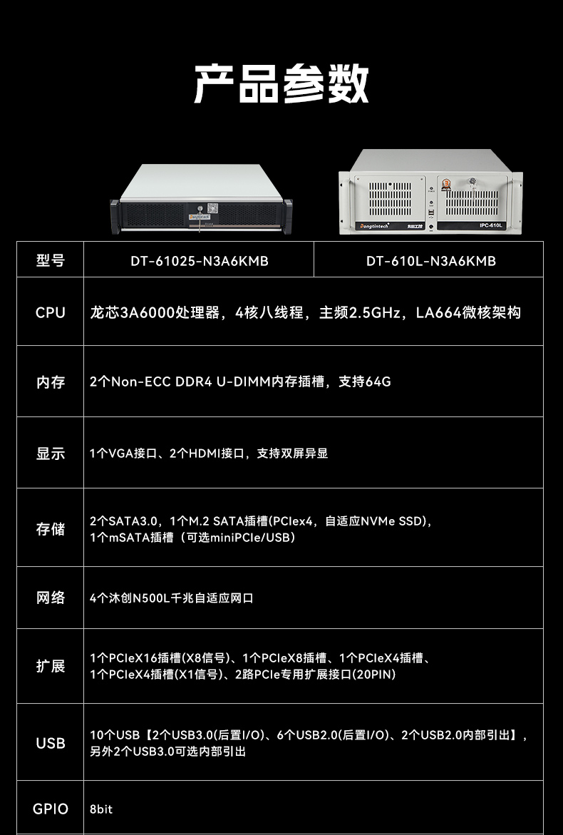 國(guó)產(chǎn)化機(jī)架式工控機(jī),龍芯cpu工控主機(jī)電腦,DT-610L-N3A6KMB.jpg